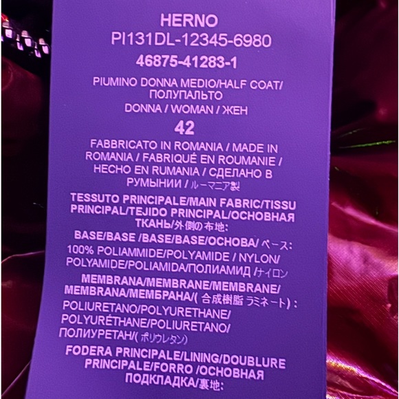 NWOT Herno Burgundy Puffer Coat - Picture 9 of 12